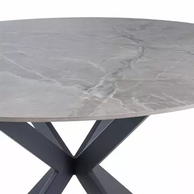 Rialo Polished Grey Dining Table